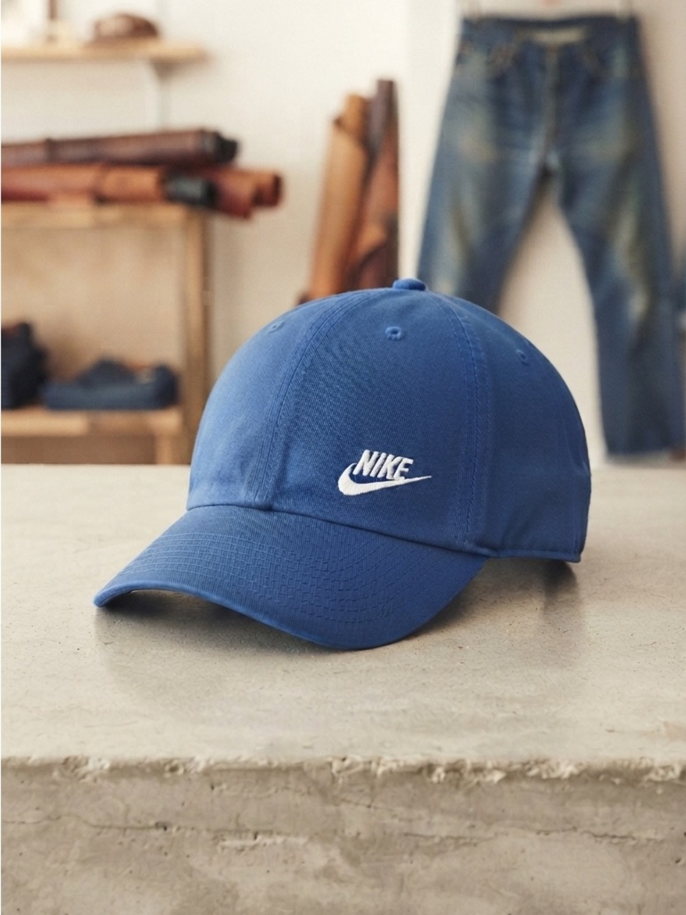 Nike Royal Blue Baseball Cap with White Swoosh